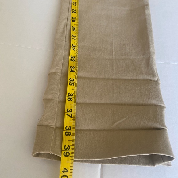 Larry Levine Classic Fit Stretch Pants Size 14 Khaki Color NWOT Comfort Casual - Picture 8 of 11